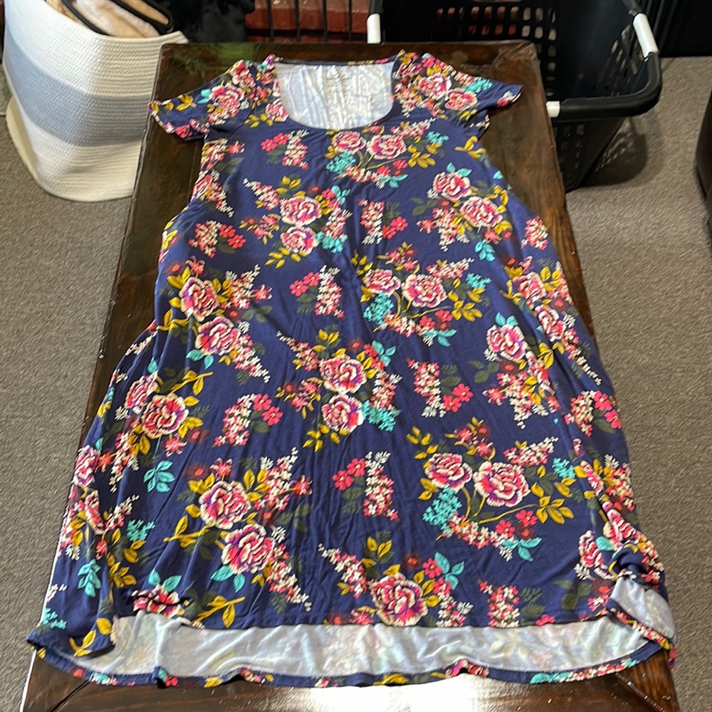 Torrid size 0 super soft floral dress, has pockets